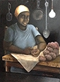 Peeling Her potatoes